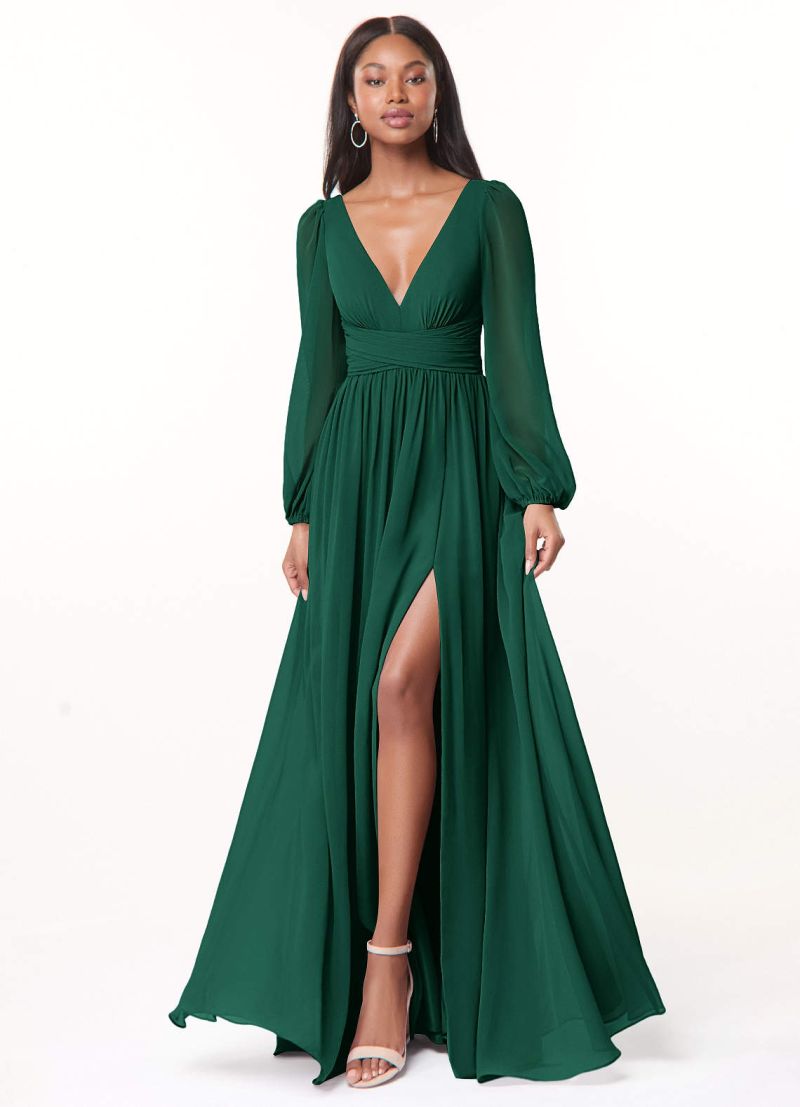 emerald green maxi dress bridesmaid