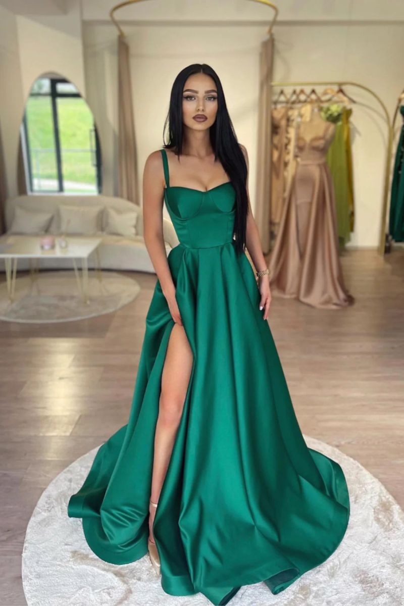 emerald green prom dress luxury