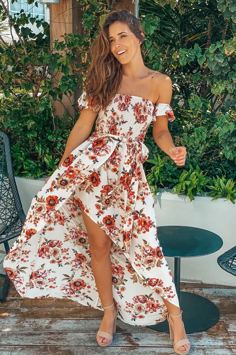 floral high low dress summer