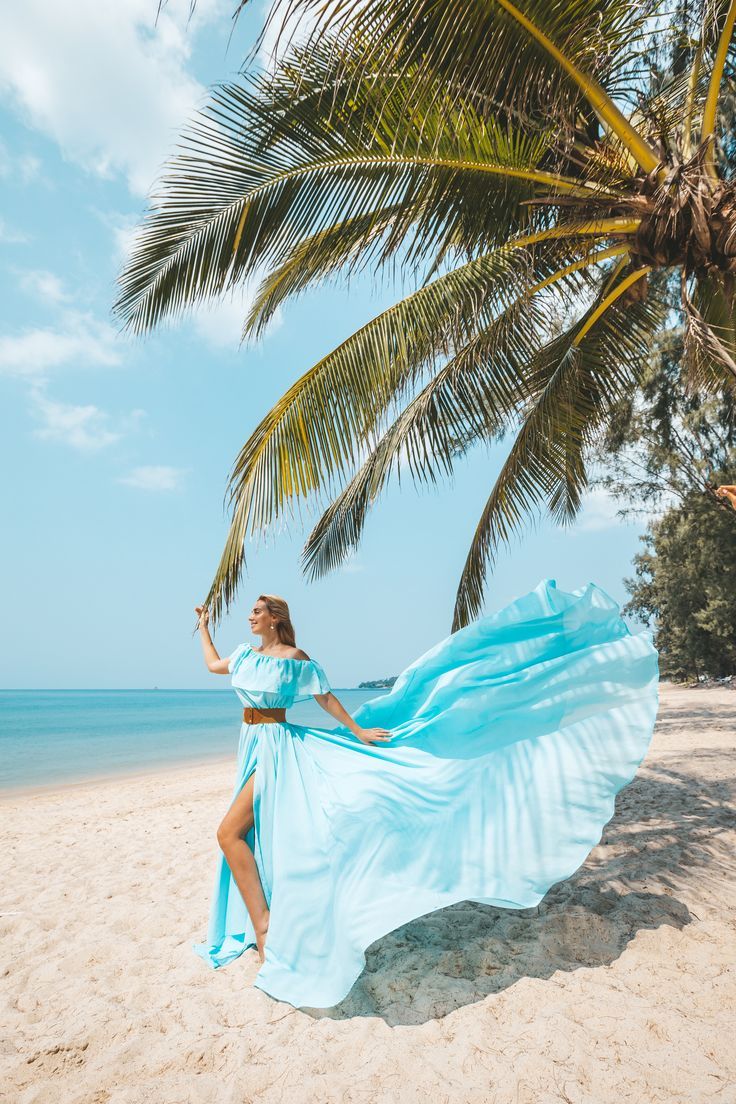flowy vacation dress photoshoot