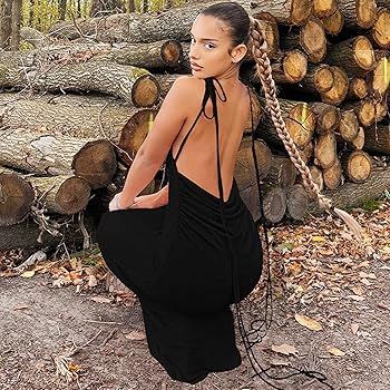 backless vacation dress sexy dinner