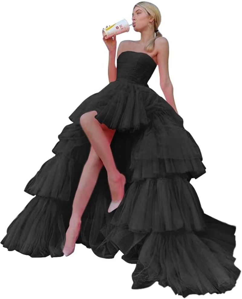 high low dress with train dramatic