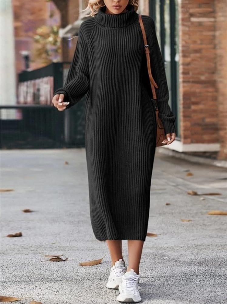knit midi dress casual winter