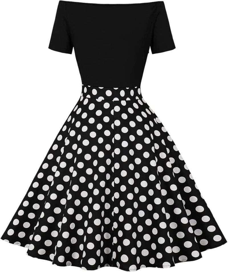 polka dot midi dress retro