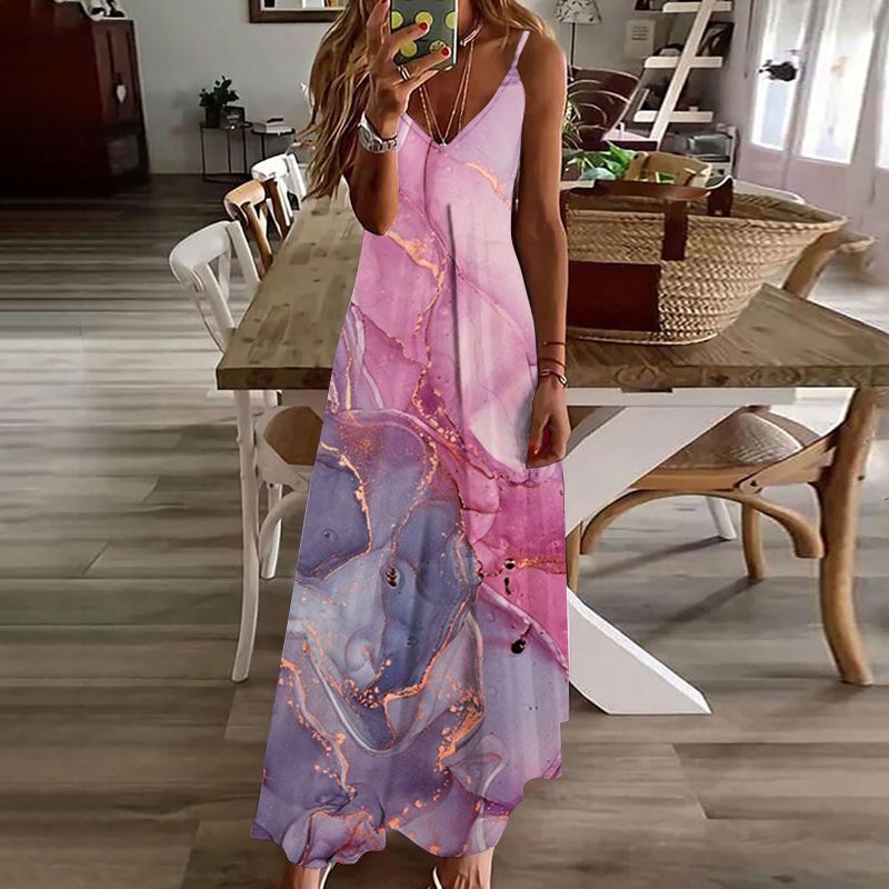 tropical print vacation dress