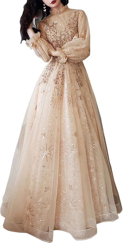champagne engagement dress elegant